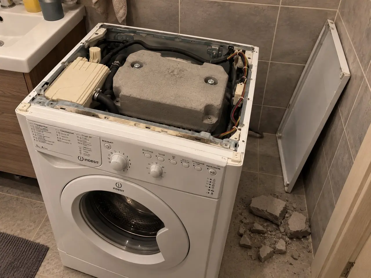 После ремонта: Заменили противовес